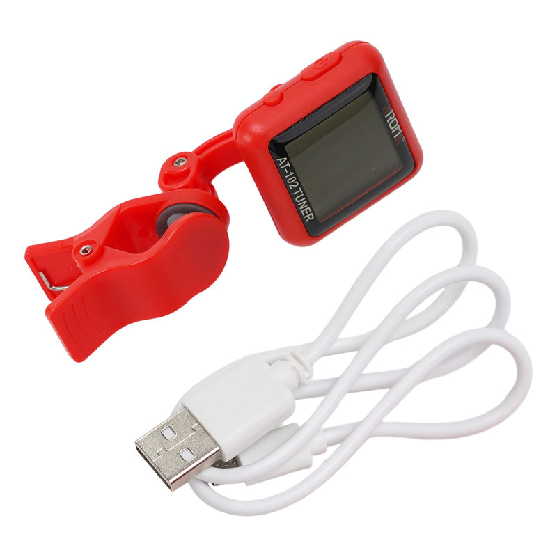 Afinador Digital de Instrumentos AROMA AT-102 com Clip Recarregável USB